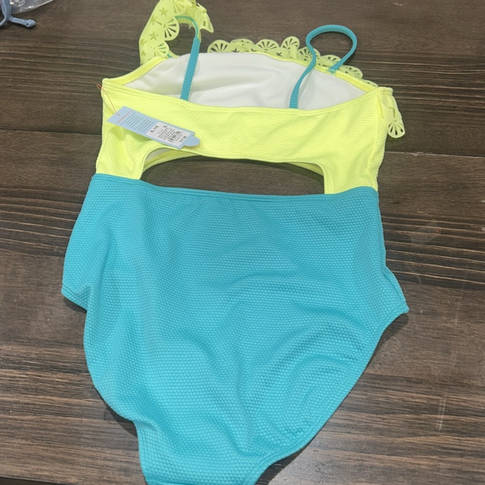 COPY - New with tag cat and jack girls XL size 14 bathing suit - Picture 2 of 2